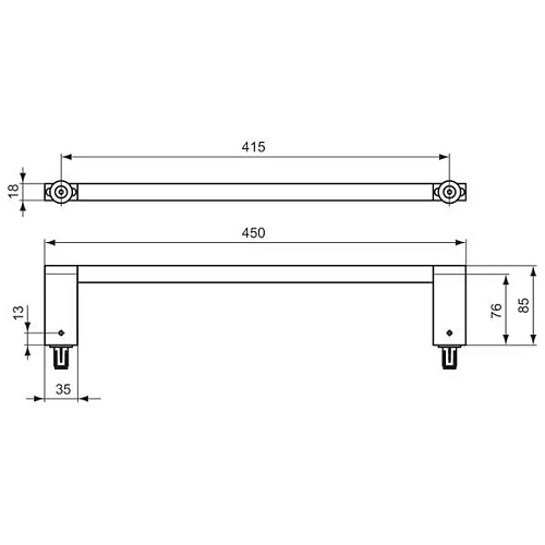 Полотенцедержатель Ideal Standard Connect 45 см E6981AA Полотенцедержатель Ideal Standard Connect 45 см E6981AA
