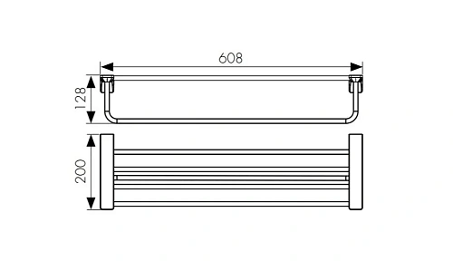 Полотенцедержатель Kaiser KH-1509 хром цинк Полотенцедержатель Kaiser KH-1509 хром цинк