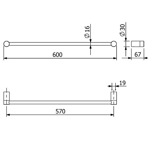 Полотенцедержатель Kludi VELA R 5897905 хром Полотенцедержатель Kludi VELA R 5897905 хром