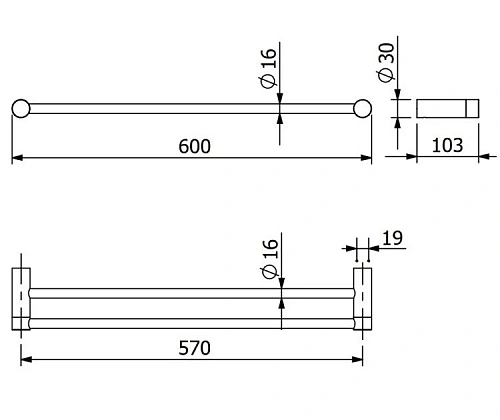 Полотенцедержатель Kludi VELA R 5898805 хром Полотенцедержатель Kludi VELA R 5898805 хром
