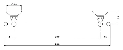 Полотенцедержатель Nicolazzi Classica 1484GO, золото Полотенцедержатель Nicolazzi Classica 1484GO, золото