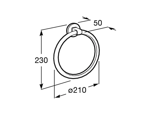 Полотенцедержатель ROCA Hotel's 2.0 кольцо 816724001 Полотенцедержатель ROCA Hotel's 2.0 кольцо 816724001