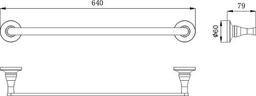 Полотенцедержатель Rush Corsica CO42531 64 см Полотенцедержатель Rush Corsica CO42531 64 см