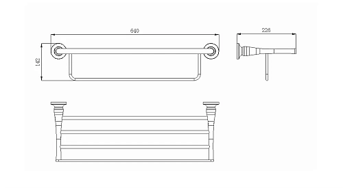 Полотенцедержатель Rush Corsica CO42543 64 см Полотенцедержатель Rush Corsica CO42543 64 см