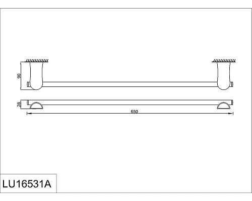 Полотенцедержатель Rush Luson LU16531A 65 см Полотенцедержатель Rush Luson LU16531A 65 см