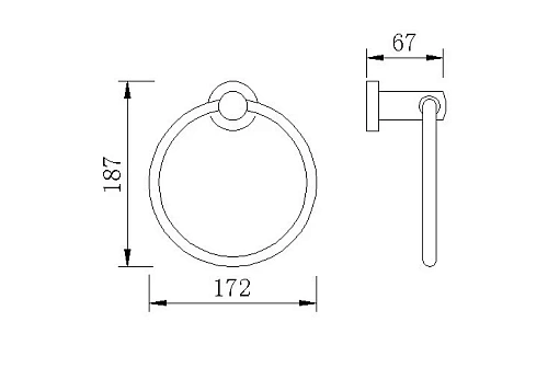 Полотенцедержатель Rush Victoria VI71510 кольцо Полотенцедержатель Rush Victoria VI71510 кольцо
