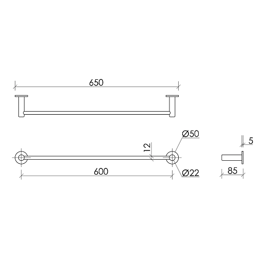 Полотенцедержатель Sancos Base SC9024GG вороненая сталь Полотенцедержатель Sancos Base SC9024GG вороненая сталь