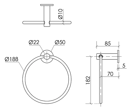 Полотенцедержатель Sancos Base SC9029CH кольцо, хром Полотенцедержатель Sancos Base SC9029CH кольцо, хром