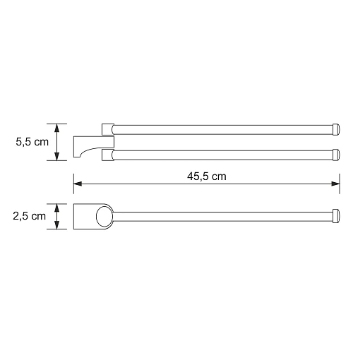 Полотенцедержатель WasserKRAFT Kammel K-8331 хром Полотенцедержатель WasserKRAFT Kammel K-8331 хром