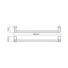 Полотенцедержатель WasserKRAFT Leine K-5050 хром Полотенцедержатель WasserKRAFT Leine K-5050 хром