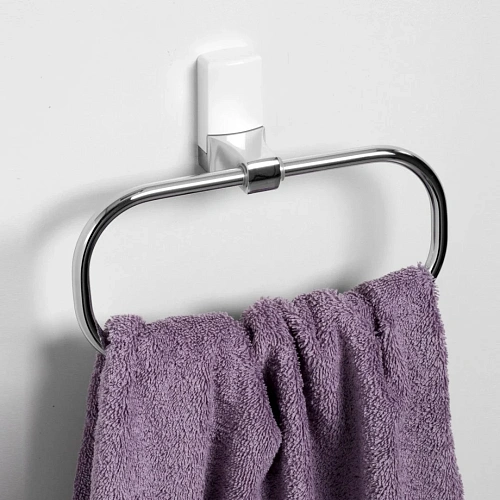 Полотенцедержатель WasserKRAFT Leine K-5060WHITE белый/хром Полотенцедержатель WasserKRAFT Leine K-5060WHITE белый/хром