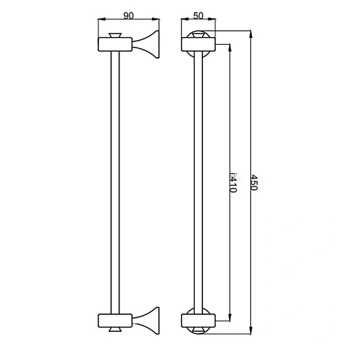 Полотенцедержатель Webert Opera 45 OA500501065, бронза Полотенцедержатель Webert Opera 45 OA500501065, бронза