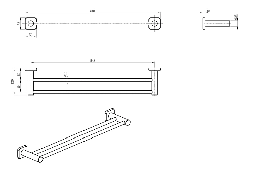 Полотенцедержатель Wonzon & Woghand брашированное золото (WW-V1102-BG) Полотенцедержатель Wonzon & Woghand брашированное золото (WW-V1102-BG)