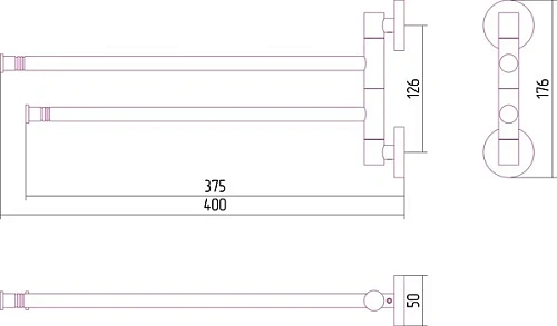 Полотенцедержатель Сунержа ВЕЕР-2 поворотный / L 400 04-3010-2400 Хамелеон Полотенцедержатель Сунержа ВЕЕР-2 поворотный / L 400 04-3010-2400 Хамелеон