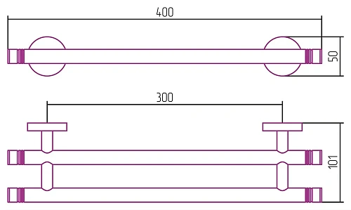 Полотенцедержатель Сунержа КАНЬОН двойной / L 400 00-3002-0400 Без покрытия Полотенцедержатель Сунержа КАНЬОН двойной / L 400 00-3002-0400 Без покрытия