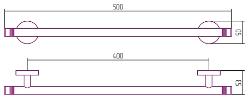 Полотенцедержатель Сунержа КАНЬОН одинарный / L 500 01-3001-0500 Черный хром Полотенцедержатель Сунержа КАНЬОН одинарный / L 500 01-3001-0500 Черный хром
