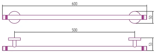 Полотенцедержатель Сунержа КАНЬОН одинарный / L 600 01-3001-0600 Черный хром Полотенцедержатель Сунержа КАНЬОН одинарный / L 600 01-3001-0600 Черный хром