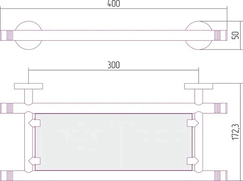 Полотенцедержатель Сунержа КАНЬОН стеклянная / L 400 00-3003-0400 Без покрытия Полотенцедержатель Сунержа КАНЬОН стеклянная / L 400 00-3003-0400 Без покрытия
