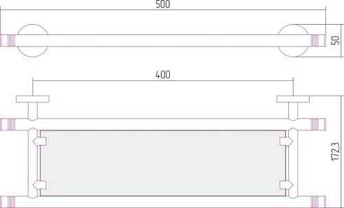 Полотенцедержатель Сунержа КАНЬОН стеклянная / L 500 00-3003-0500 Без покрытия Полотенцедержатель Сунержа КАНЬОН стеклянная / L 500 00-3003-0500 Без покрытия