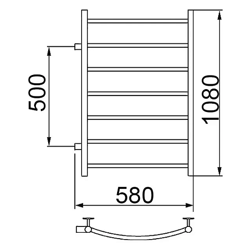 Полотенцесушитель водяной Ника ARC ЛД 100/50 бок. подкл. 50 см ЛД 100/50 бок 50 Полотенцесушитель водяной Ника ARC ЛД 100/50 бок. подкл. 50 см ЛД 100/50 бок 50