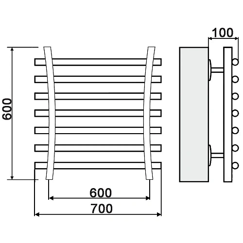Полотенцесушитель водяной Ника BAMBOO ЛБ-8 60/60 ЛБ 8 60/60 Полотенцесушитель водяной Ника BAMBOO ЛБ-8 60/60 ЛБ 8 60/60