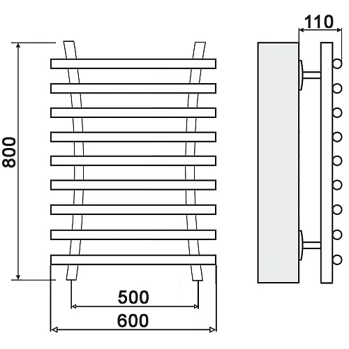 Полотенцесушитель водяной Ника BAMBOO ЛБ-8 80/50 ЛБ 8 80/50 Полотенцесушитель водяной Ника BAMBOO ЛБ-8 80/50 ЛБ 8 80/50
