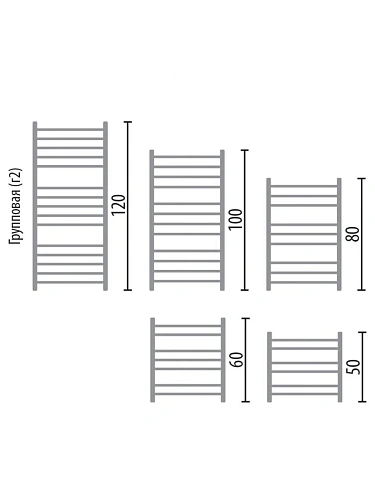 Полотенцесушитель водяной Ника CLASSIC ЛП (Г2) ВП 100/50 Полотенцесушитель водяной Ника CLASSIC ЛП (Г2) ВП 100/50