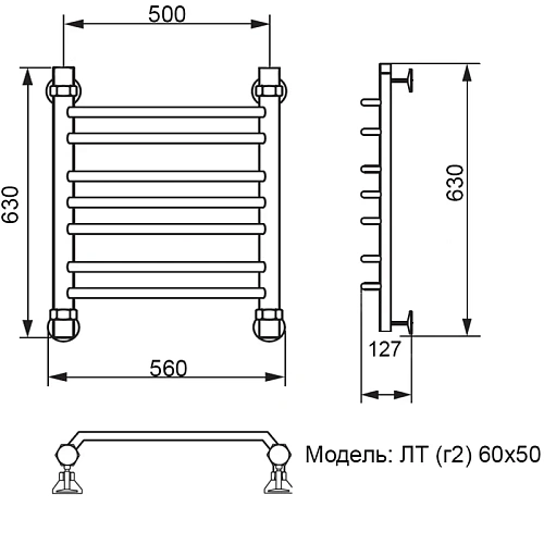 Полотенцесушитель водяной Ника TRAPEZIUM ЛТ (Г2) 60/50 Полотенцесушитель водяной Ника TRAPEZIUM ЛТ (Г2) 60/50