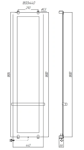 Полотенцесушитель электрический Allen Brau Infinity 180x44 00325627 с рейлингом 2.0 и креплением, серебро брашированное Полотенцесушитель электрический Allen Brau Infinity 180x44 00325627 с рейлингом 2.0 и креплением, серебро брашированное