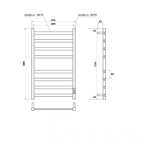 Полотенцесушитель электрический BONNA Tephida 800x500 BNP-EV81/10Q31F-dt8050Gt графит Полотенцесушитель электрический BONNA Tephida 800x500 BNP-EV81/10Q31F-dt8050Gt графит