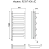 Полотенцесушитель электрический Ника CURVE ЛZ ВП 100/50 левый тэн Полотенцесушитель электрический Ника CURVE ЛZ ВП 100/50 левый тэн