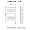 Полотенцесушитель электрический Ника CURVE ЛZ ВП 100/60 правый тэн Полотенцесушитель электрический Ника CURVE ЛZ ВП 100/60 правый тэн