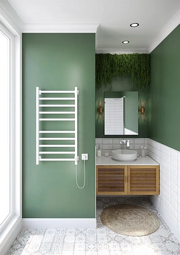 Полотенцесушитель электрический Ника STEP-1 100/50 RAL9016 белый матовый правый тэн STEP-1 100/50 бел мат прав Полотенцесушитель электрический Ника STEP-1 100/50 RAL9016 белый матовый правый тэн STEP-1 100/50 бел мат прав