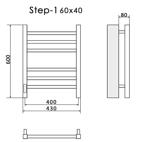 Полотенцесушитель электрический Ника STEP-1 60/40 RAL9016 белый матовый левый тэн STEP-1 60/40 бел мат лев Полотенцесушитель электрический Ника STEP-1 60/40 RAL9016 белый матовый левый тэн STEP-1 60/40 бел мат лев