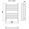 Полотенцесушитель электрический Ника STEP-1 80/50 левый тэн Полотенцесушитель электрический Ника STEP-1 80/50 левый тэн