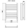 Полотенцесушитель электрический Ника STEP-1 80/50 правый тэн Полотенцесушитель электрический Ника STEP-1 80/50 правый тэн