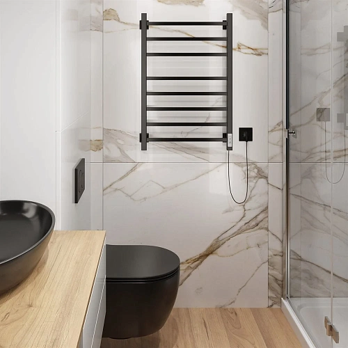 Полотенцесушитель электрический Ника STEP-2 80/50 RAL9005 черный матовый правый тэн STEP-2 80/50 черн мат прав Полотенцесушитель электрический Ника STEP-2 80/50 RAL9005 черный матовый правый тэн STEP-2 80/50 черн мат прав