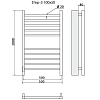 Полотенцесушитель электрический Ника STEP-3 100/50 левый тэн Полотенцесушитель электрический Ника STEP-3 100/50 левый тэн