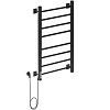 Полотенцесушитель электрический Ника STEP-3 80/50 RAL9005 черный матовый левый тэн STEP-3 80/50 черн мат лев