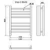 Полотенцесушитель электрический Ника STEP-3 80/50 левый тэн Полотенцесушитель электрический Ника STEP-3 80/50 левый тэн