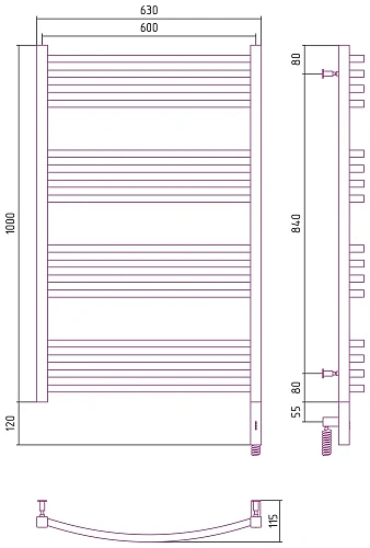 Полотенцесушитель электрический Сунержа Аркус 3.0 1000х600 МЭМ правый 12-5705-1060 Белый Полотенцесушитель электрический Сунержа Аркус 3.0 1000х600 МЭМ правый 12-5705-1060 Белый