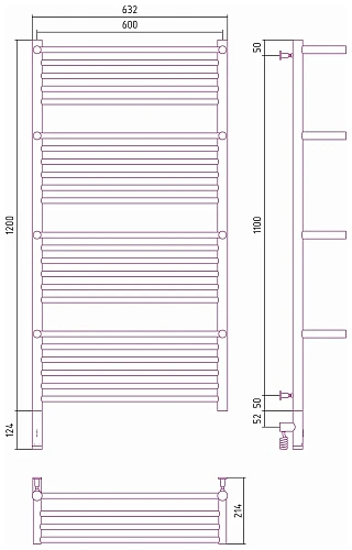 Полотенцесушитель электрический Сунержа Богема с 4 Полотенцедержательми 3.0 1200х600 / МЭМ левый 12- 12-5808-1260 Полотенцесушитель электрический Сунержа Богема с 4 Полотенцедержательми 3.0 1200х600 / МЭМ левый 12- 12-5808-1260