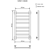 Полотенцесушитель электрическийкабельный Ника STEP-1 80/40 RAL9005 черный матовый U Полотенцесушитель электрическийкабельный Ника STEP-1 80/40 RAL9005 черный матовый U