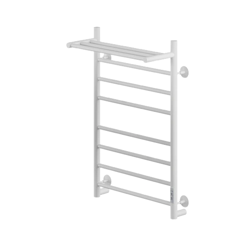 Полотенцесушитель электрическийкабельный Ника WAY-2 80/50 с полкой RAL9016 белый матовый U Полотенцесушитель электрическийкабельный Ника WAY-2 80/50 с полкой RAL9016 белый матовый U