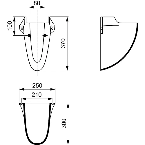 Полупьедестал Ideal Standard Ocean W306101 Полупьедестал Ideal Standard Ocean W306101
