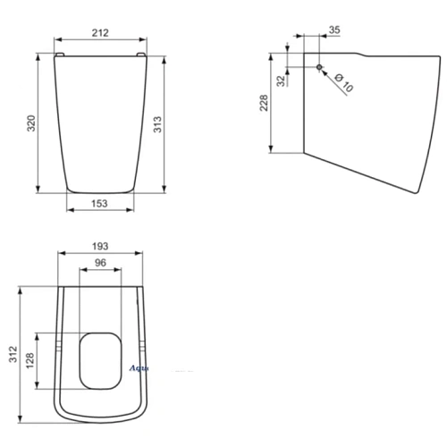 Полупьедестал Ideal Standard TONIC II T429301 Полупьедестал Ideal Standard TONIC II T429301