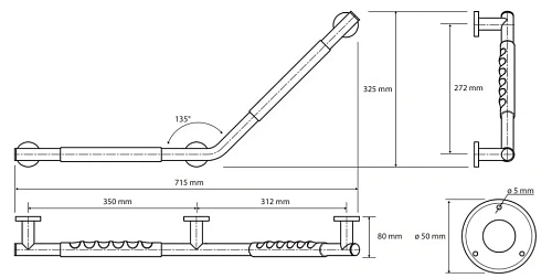 Поручень Bemeta OMEGA 104507701 Поручень Bemeta OMEGA 104507701