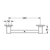 Поручень GROHE Essentials Cube, темный графит матовый (40514AL1) Поручень GROHE Essentials Cube, темный графит матовый (40514AL1)