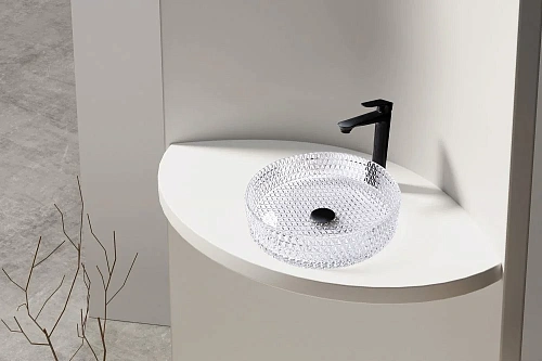 Раковина ABBER Glas AK2301 стеклянная, накладная, прозрачная Раковина ABBER Glas AK2301 стеклянная, накладная, прозрачная