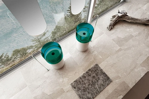 Раковина ABBER Kristall AT2701White-Aquamarin-H отдельностоящая, прозрачная, белый/бирюзовый Раковина ABBER Kristall AT2701White-Aquamarin-H отдельностоящая, прозрачная, белый/бирюзовый